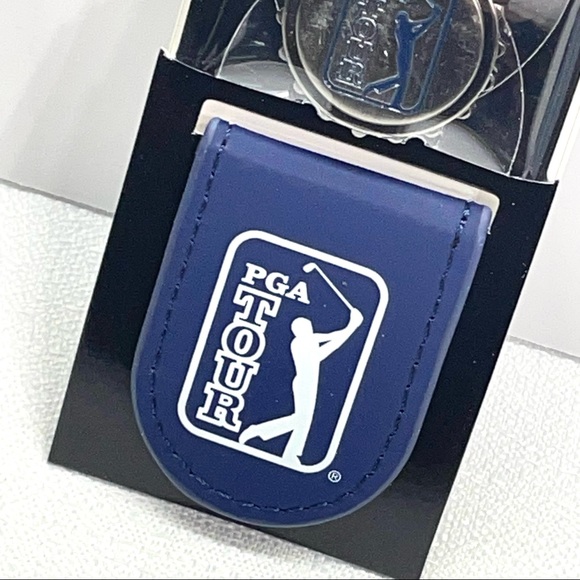PGA Tour Golf Metallic Pocket Clip Unisex With Ball Marker Peacoat Blue New - Picture 2 of 16